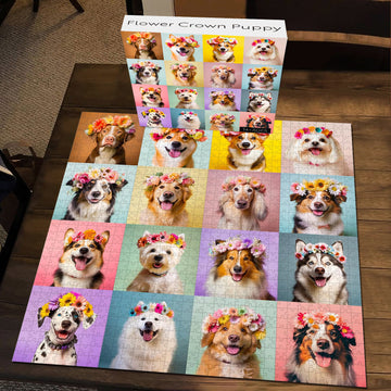 Puzzle cucciolo di fiore puzzle 1000 pezzi